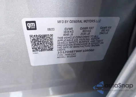 2024 Chevrolet Malibu Fwd 1Lt z USA, uszkodzony, nr VIN 1G1ZD5ST9RF109060